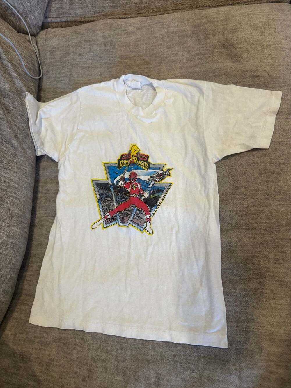 Vintage 1994 Mighty Morphin Power Rangers Red Ranger T-Shirt Youth XL 14-16